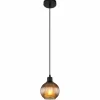 Luminaires Globo Lighting Zumba Suspension Noir, 1 lumière* Lampes En Verre