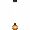 Luminaires Globo Lighting Zumba Suspension Noir, 1 lumière* Lampes En Verre