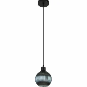 Luminaires Globo Lighting Zumba Suspension Noir, 1 lumière* Lampes En Verre