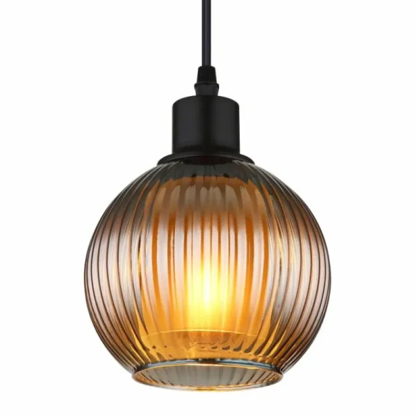 Luminaires Globo Lighting Zumba Suspension Noir, 1 lumière* Lampes En Verre