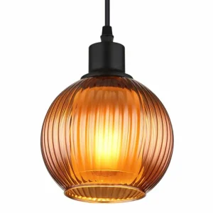 Luminaires Globo Lighting Zumba Suspension Noir, 1 lumière* Lampes En Verre