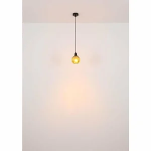 Luminaires Globo Lighting Zumba Suspension Noir, 1 lumière* Lampes En Verre